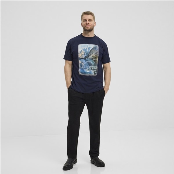 North 56°4 T-shirt print Mountainview, navy