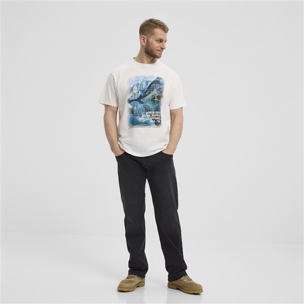 North 56°4 T-shirt print Mountainview, off white
