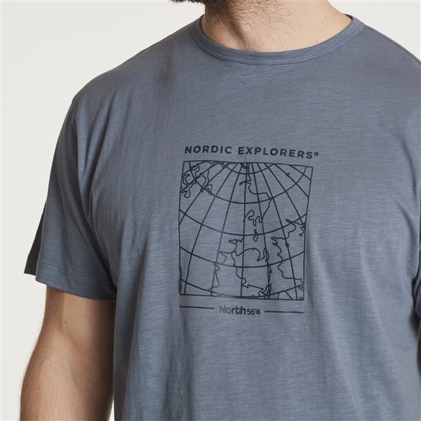 North 56°4 T-shirt print Nordic Explorers, storm blue