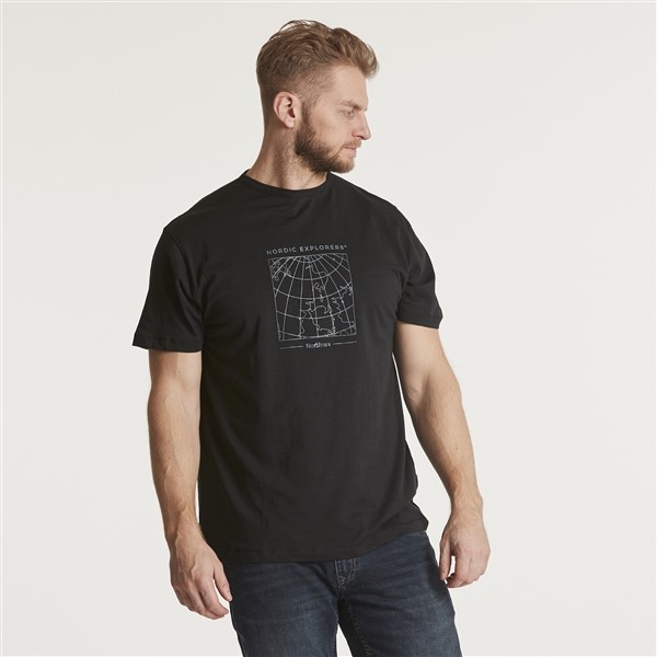 North 56°4 T-shirt print Nordic Explorers, zwart