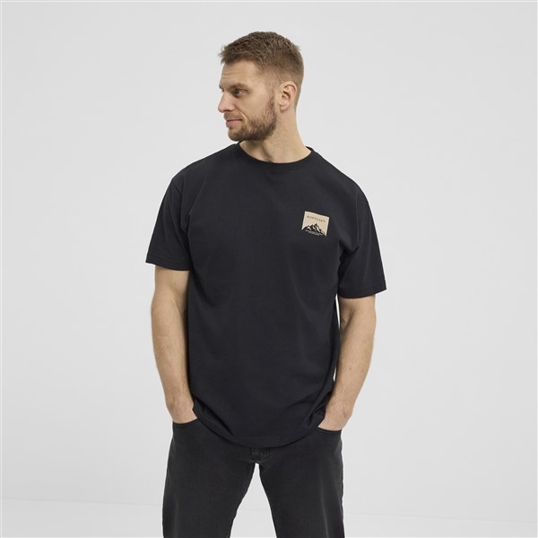 North 56°4 T-shirt rugprint 'Mount Kjerag', zwart