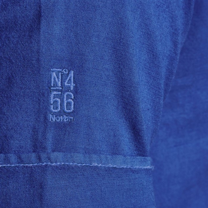 North 56°4 unicolor shirt korte mouw, blauw