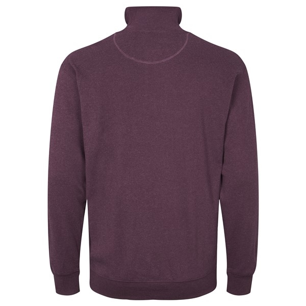North 56°4 Winter sweatshirt m. rits + logo, bordo melee
