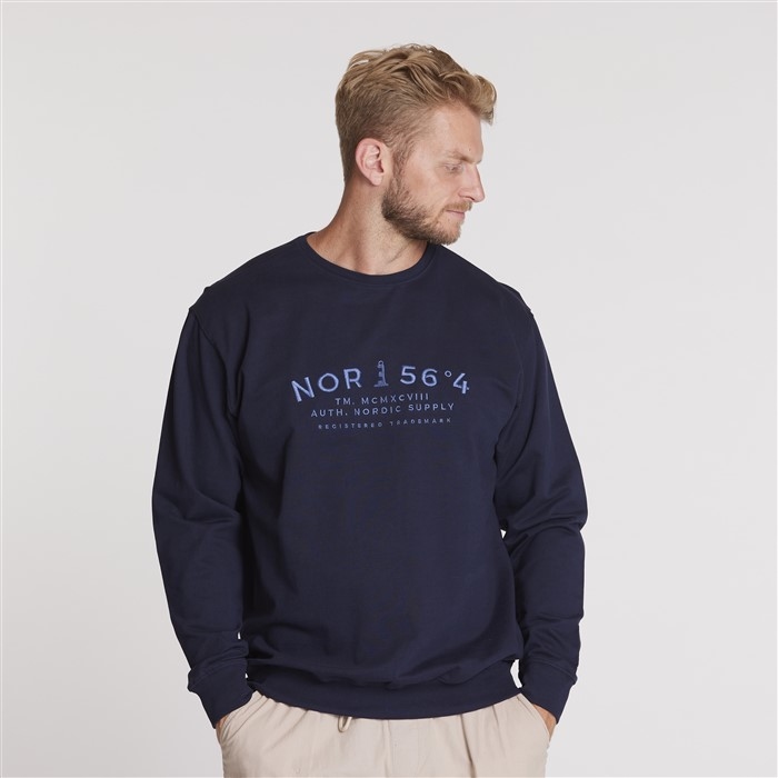 North 56°4 zomer sweater 'NOR 56°4', navy
