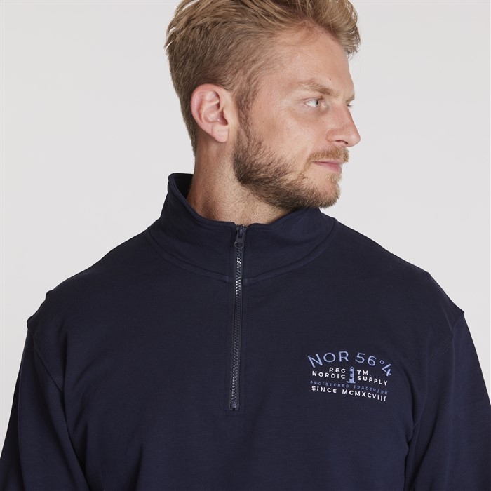 North 56°4 zomer sweater 'NOR 56°4', navy