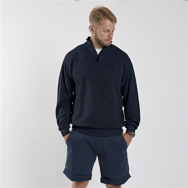 North 56°4 zomer sweater m. rits, navy blue