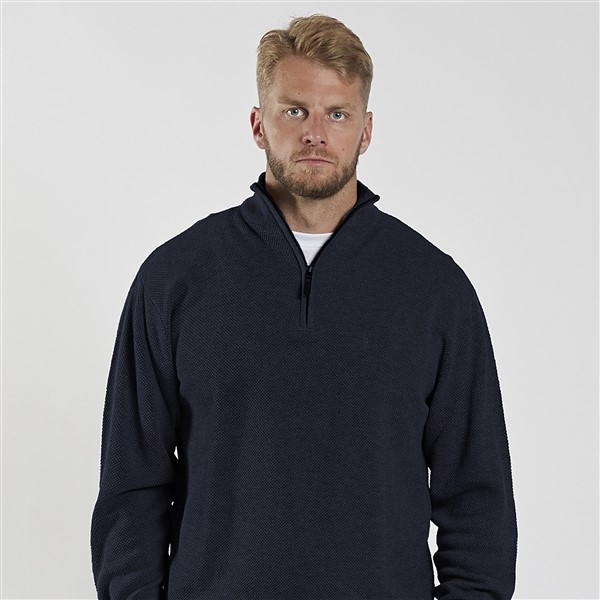 North 56°4 zomer sweater m. rits, navy blue
