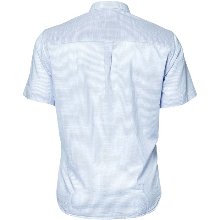 North 56°4 zomers shirt KM, l.blauw gestreept