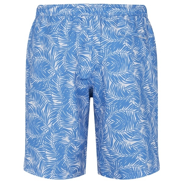 North 56°4 Zwemshorts m. bloem print, blauw/wit