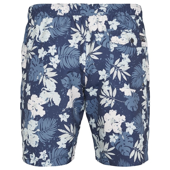 North 56°4 Zwemshorts m. bloem print, navy/blauw/wit