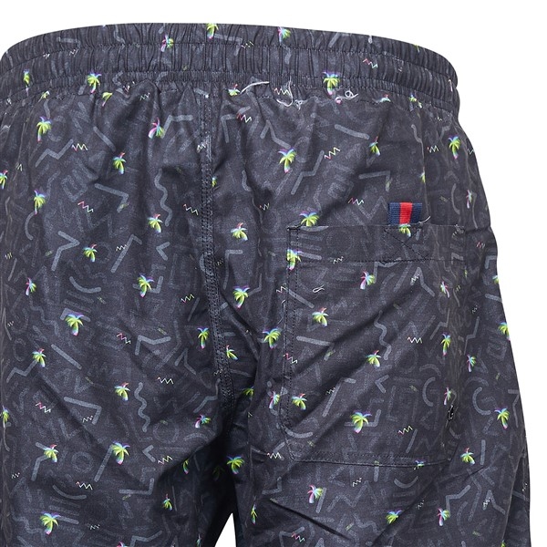 North 56°4 Zwemshorts m. palm print, d.grijs