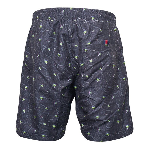 North 56°4 Zwemshorts m. palm print, d.grijs