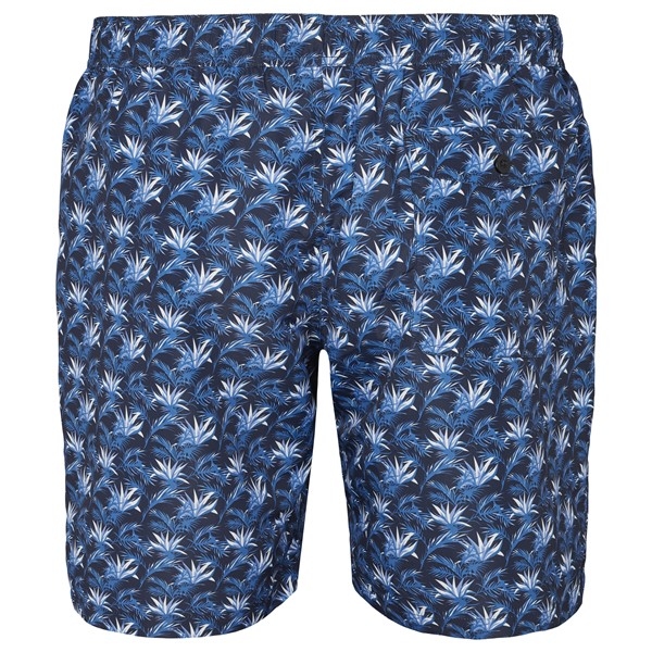 North 56°4 Zwemshorts m. plant print, blauw