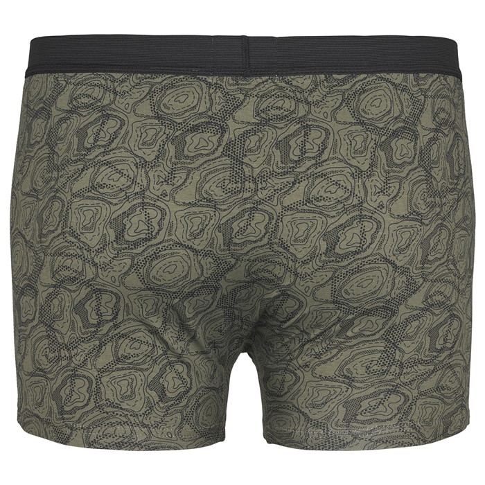 North 56Denim boxershort m. stretch en print, olijf