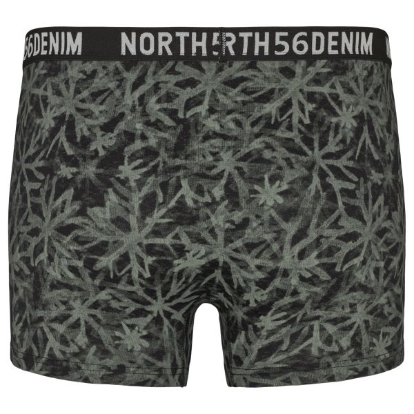 North 56Denim boxershort m. stretch kristalprint, zwart