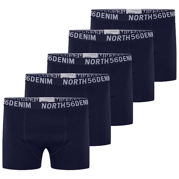 North 56Denim boxershort set 5-pack, navy