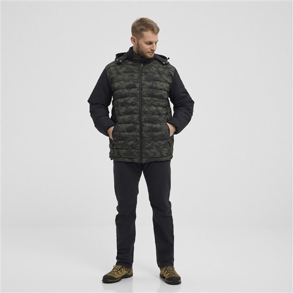 North 56Denim Camouflage puffer jack, d.grijs