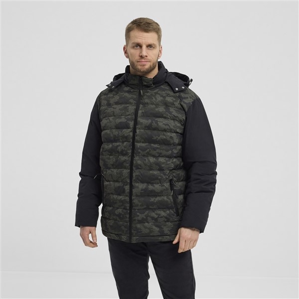 North 56Denim Camouflage puffer jack, d.grijs