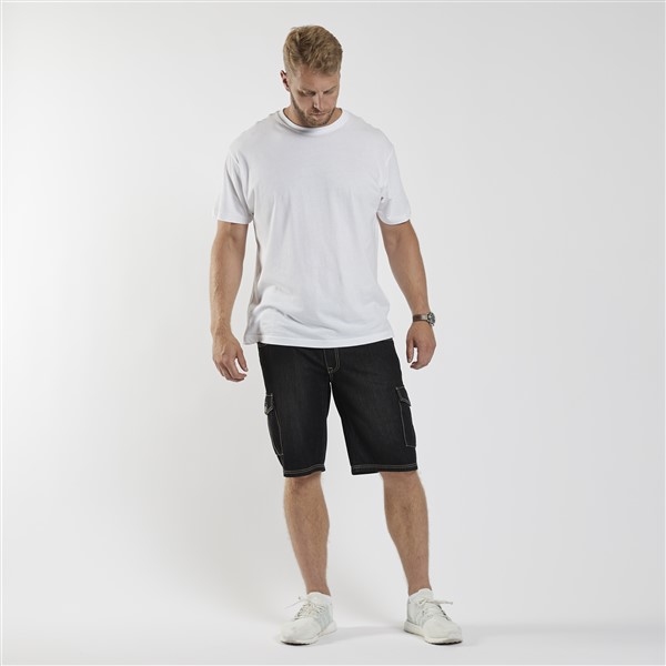 North 56Denim Cargo shorts elast. boord, black wash