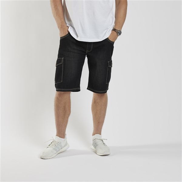 North 56Denim Cargo shorts elast. boord, blue wash