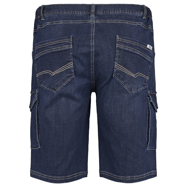 North 56Denim cargo shorts m. stretch+elast. boord, denim