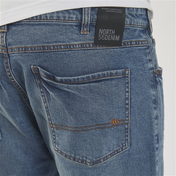 North 56Denim jeans capri m. stretch, blue used wash