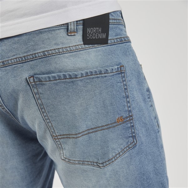 North 56Denim jeans shorts m. stretch, light blue wash