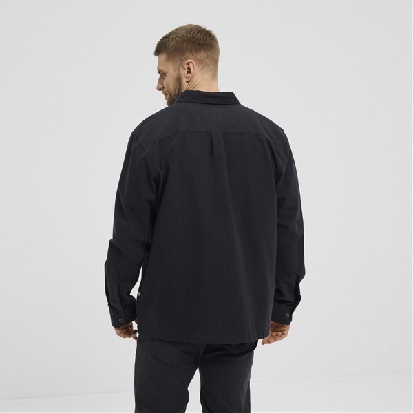 North 56Denim Overshirt m. rits, zwart