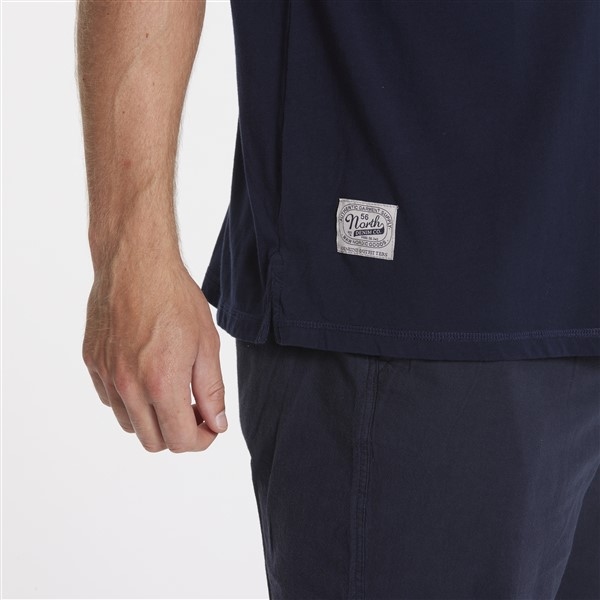 North 56Denim Polo piquee m. borstzakje, navy