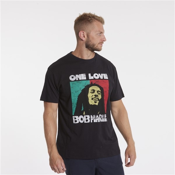 North 56Denim printed t-shirt 'Bob Marley', navy