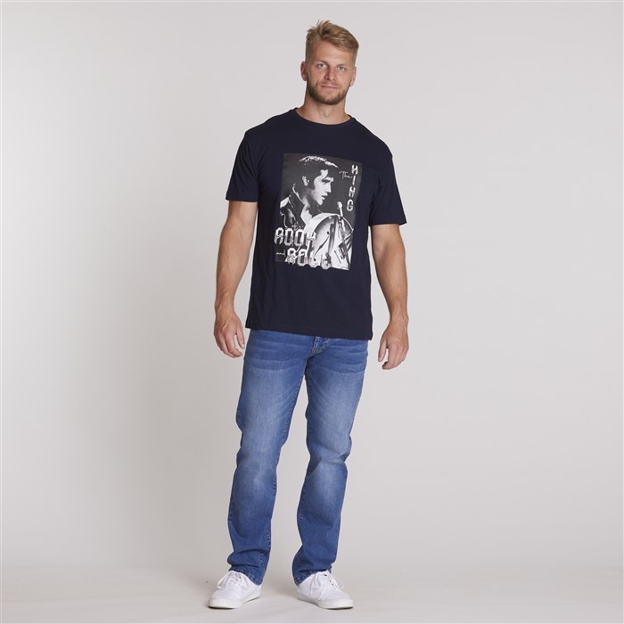 North 56Denim printed t-shirt 'Elvis Presley', navy