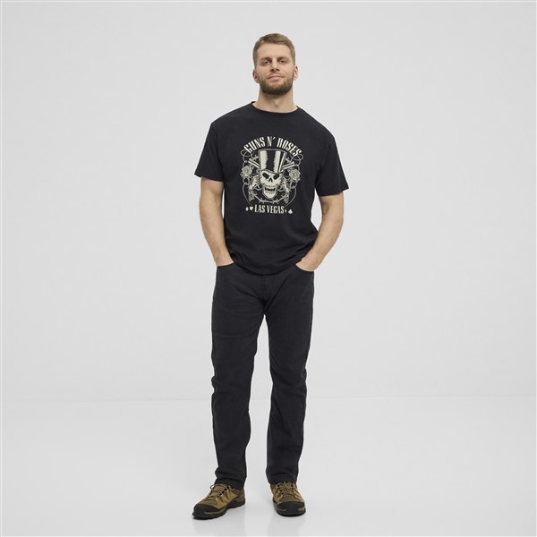 North 56Denim printed t-shirt 'Guns 'n Roses', zwart