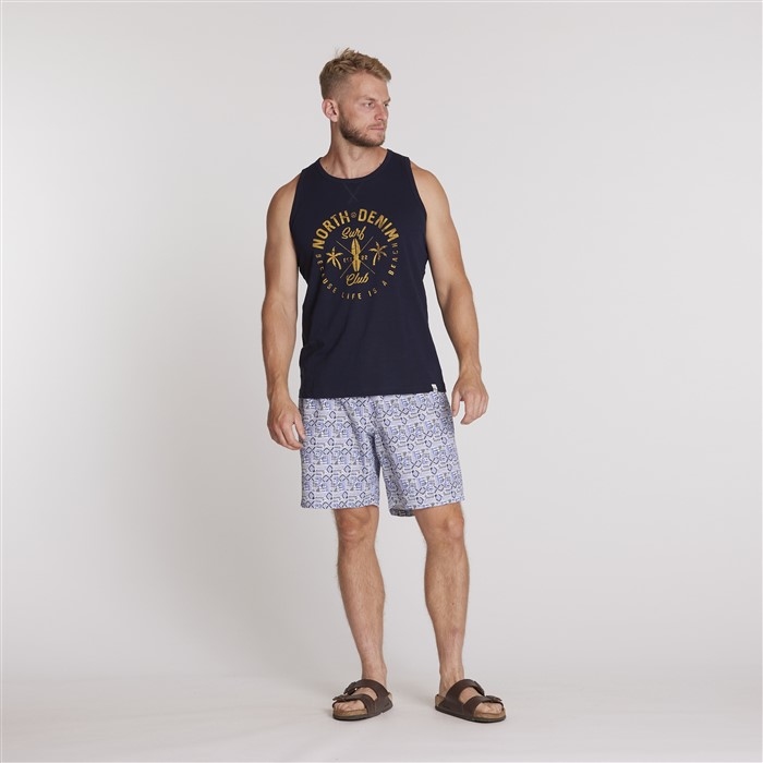North 56Denim Singlet 'Surf Club', navy