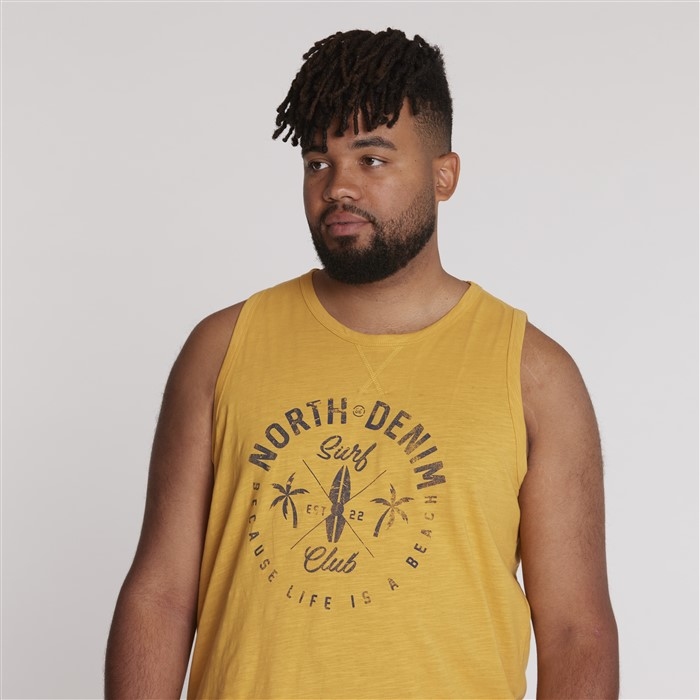 North 56Denim Singlet 'Surf Club', sunflower