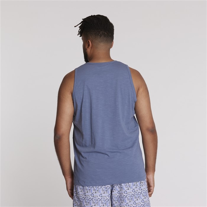 North 56Denim Singlet m. borstzakje, blue