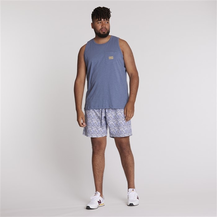 North 56Denim Singlet m. borstzakje, blue