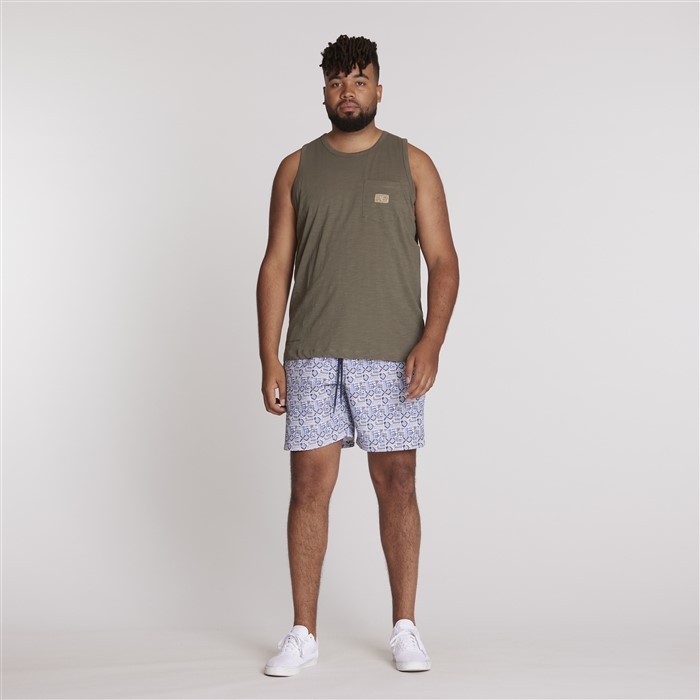 North 56Denim Singlet m. borstzakje, dusty olive