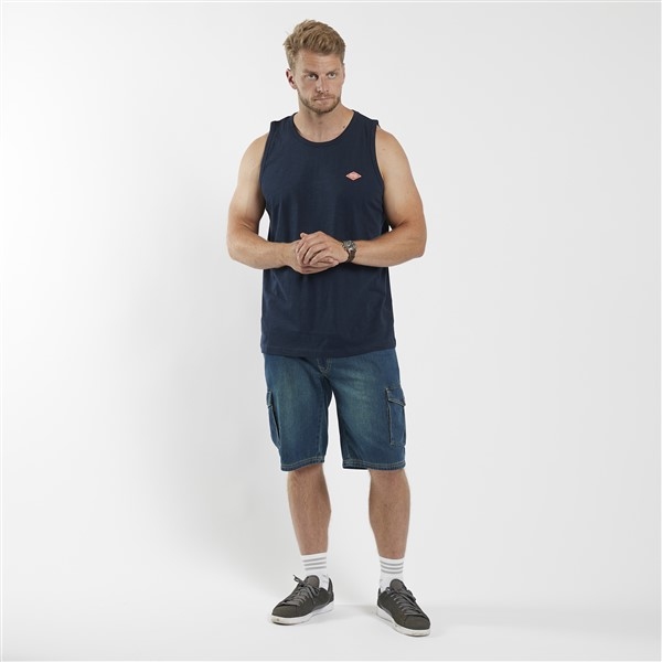 North 56Denim Singlet m. printje, navy
