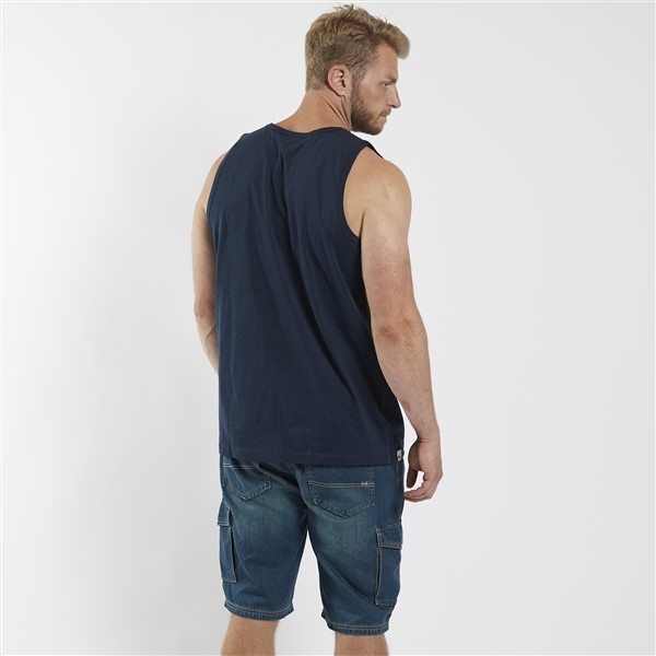 North 56Denim Singlet m. printje, zwart