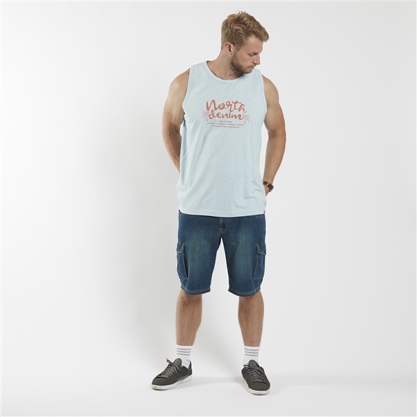 North 56Denim Singlet print North Denim, light blue