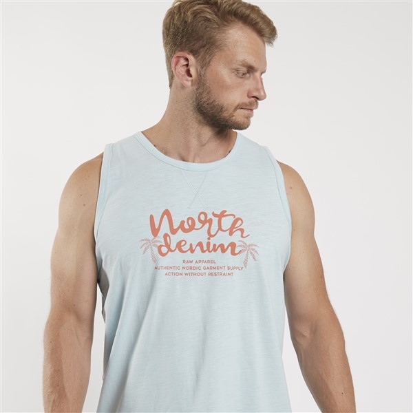 North 56Denim Singlet print North Denim, light blue