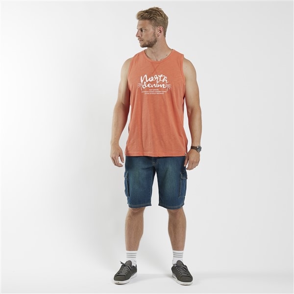 North 56Denim Singlet print North Denim, oranje