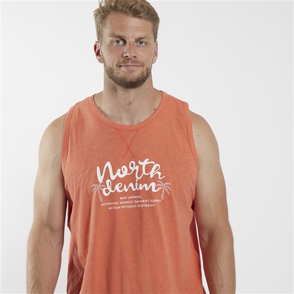 North 56Denim Singlet print North Denim, oranje