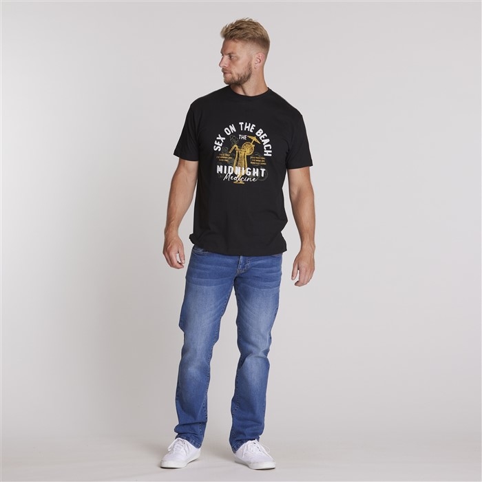 North 56Denim T-shirt 'Sex on the Beach', zwart