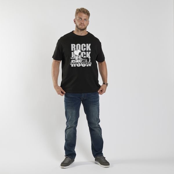 North 56Denim T-shirt "Snoopy Rocks!", zwart