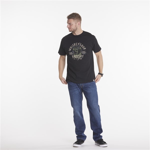 North 56Denim T-shirt 'Whiskey Sour', zwart