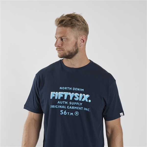 North 56Denim T-shirt FIFTYSIX, navy