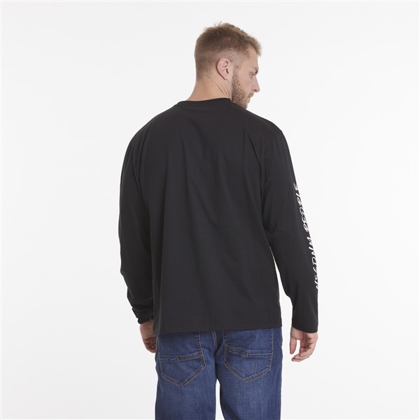 North 56Denim T-shirt LM "Smiley", zwart