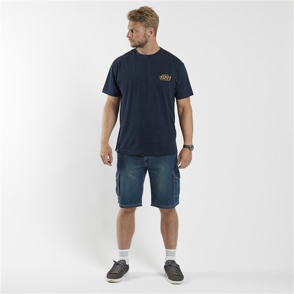 North 56Denim T-shirt m. rugprint 'FIFTYSIX', navy