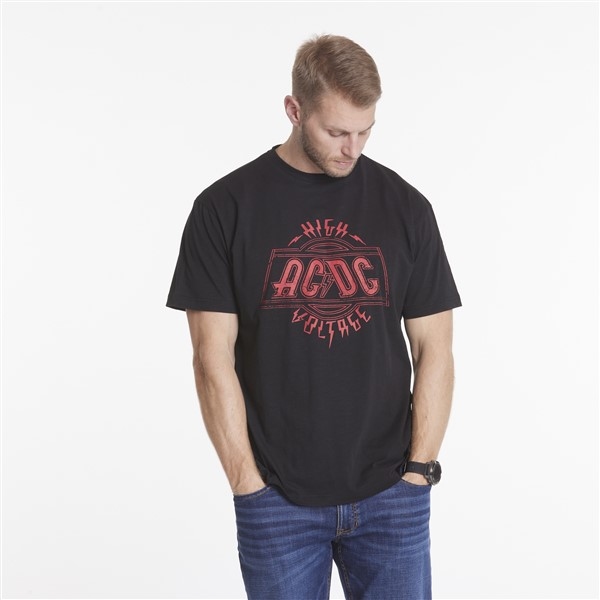 North 56Denim T-shirt print 'AC/DC', zwart